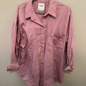 Abercrombie oversized poplin button-up